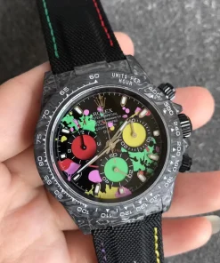 Rolex Daytona Carbon Cosmograph Cream Dial 4130cr Replica