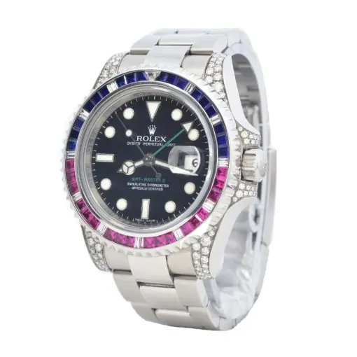  rolex-gmt-master-ii-116710-diamond-black-dial Rolex Diamond Bezel Replica