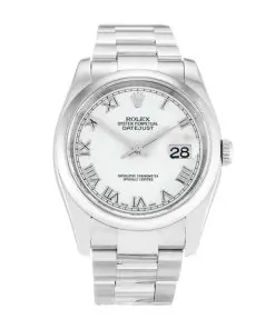  rolex-roman-replica-1 Rolex Oyster Perpetual Datejust White Dial 116200 Replica
