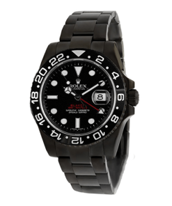 rolex-blaken-gmt-master-steel-black-dial-replica-watch